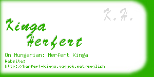 kinga herfert business card